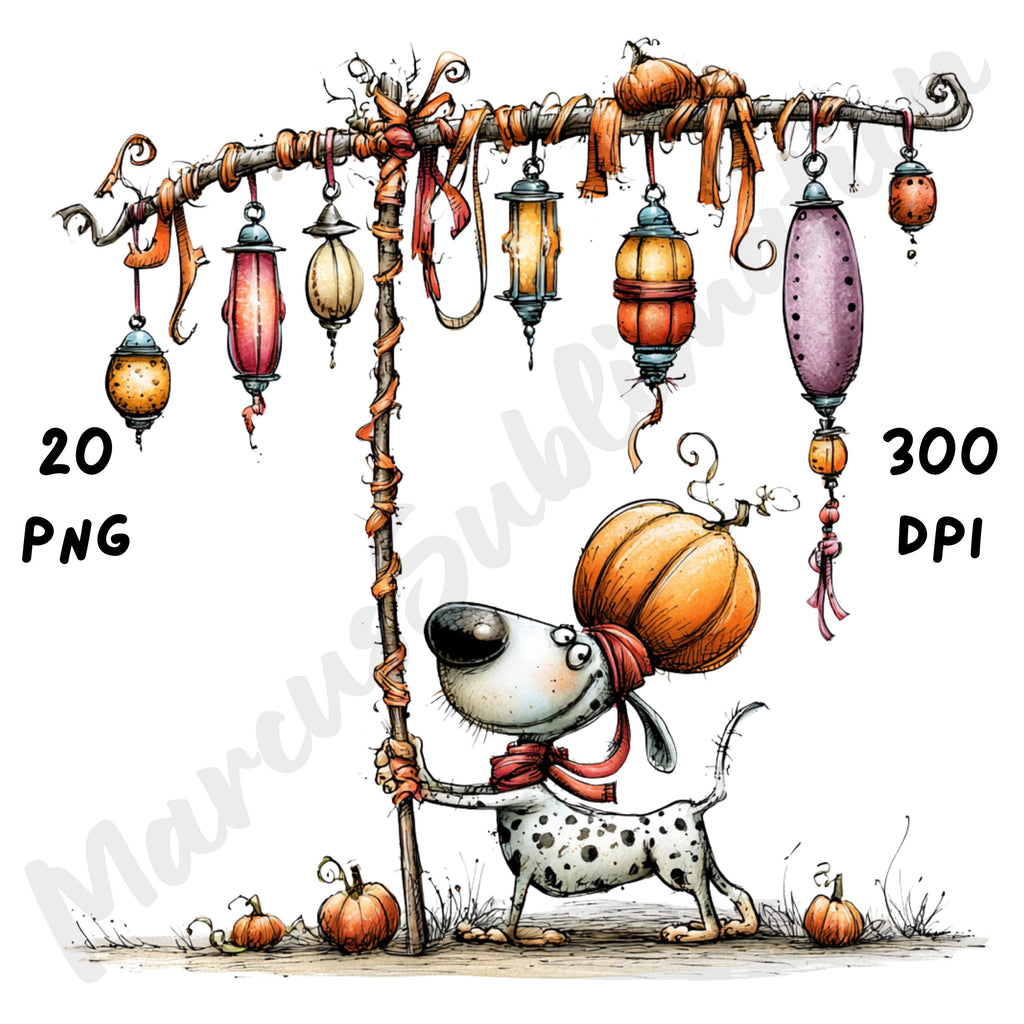 Halloween Dog Quirky Clipart