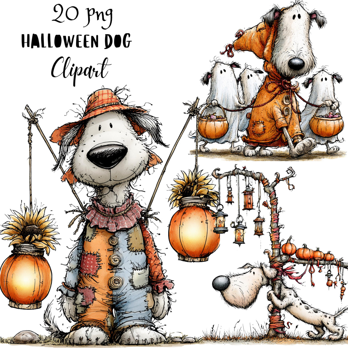 Halloween Dog Quirky Clipart