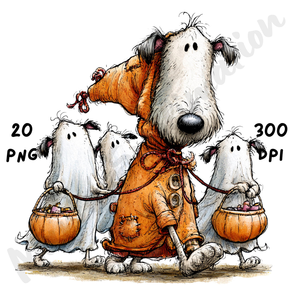 Halloween Dog Quirky Clipart