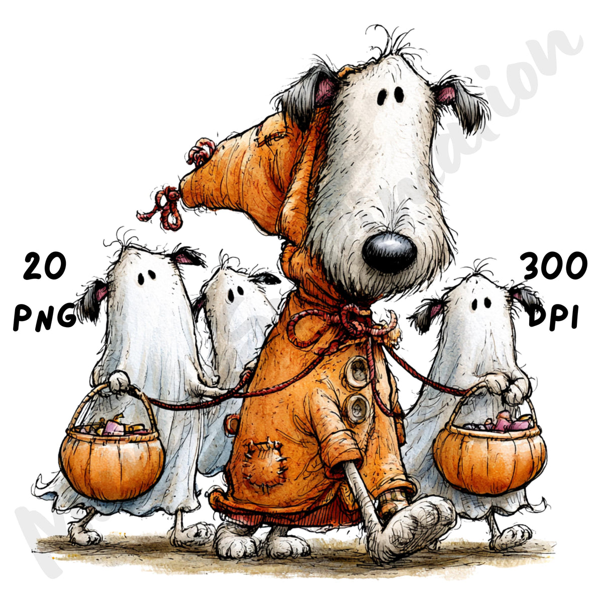 Halloween Dog Quirky Clipart