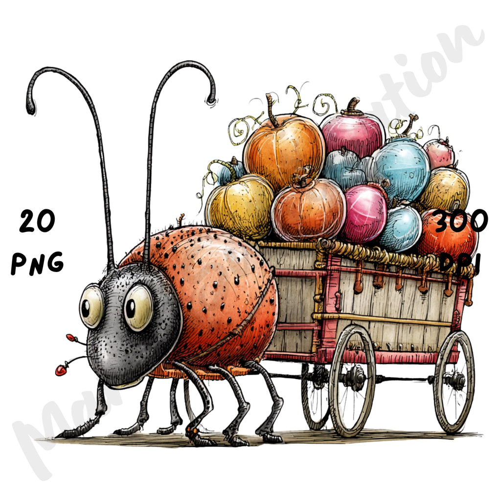 Halloween Insects Quirky Clipart