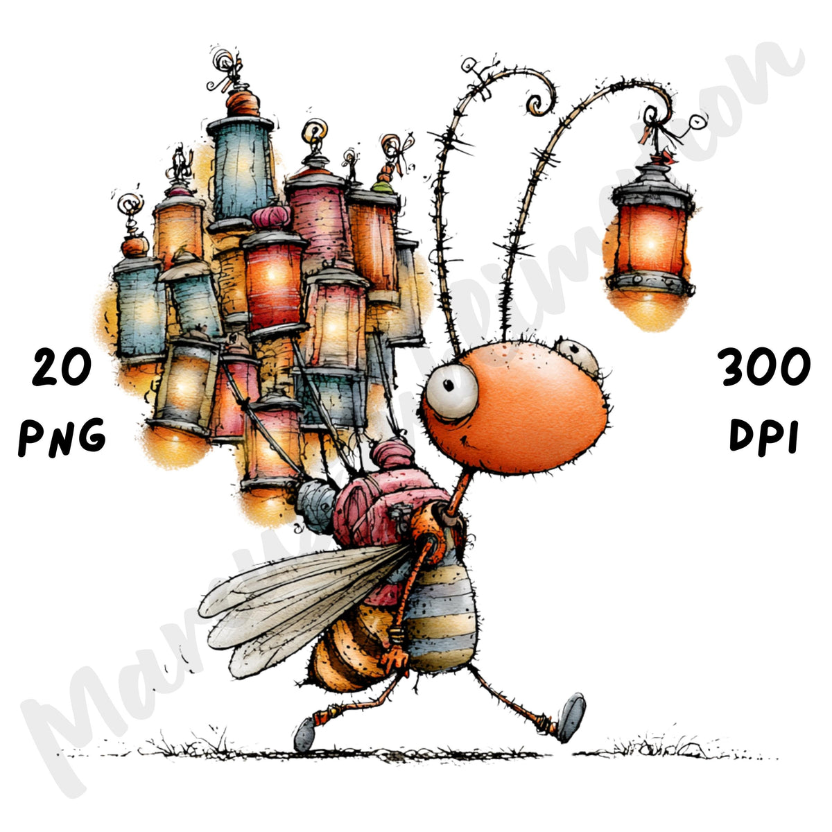 Halloween Insects Quirky Clipart
