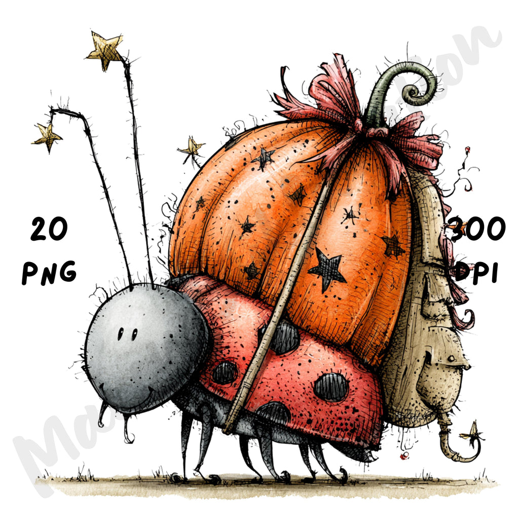 Halloween Insects Quirky Clipart