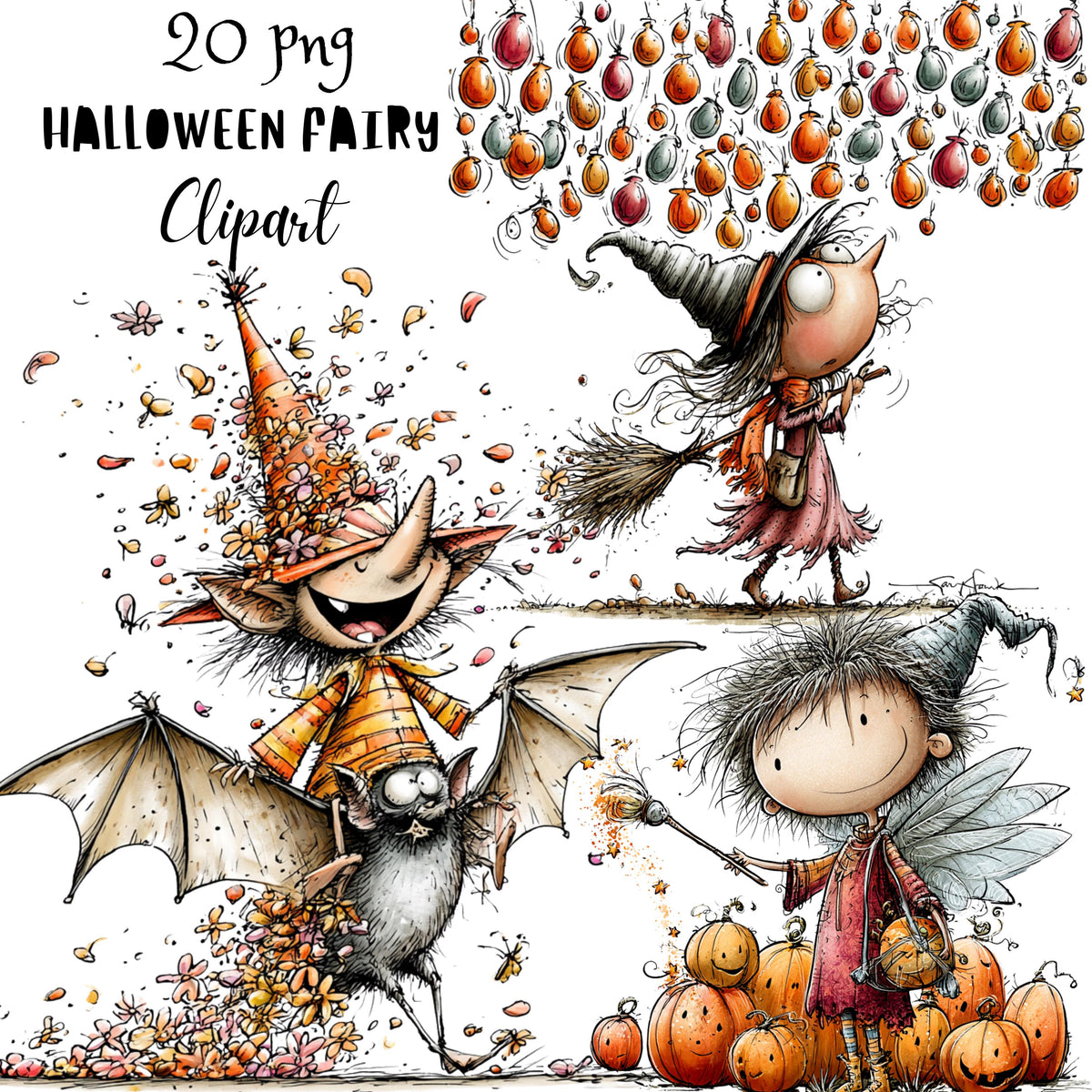 Halloween Fairy Quirky Clipart