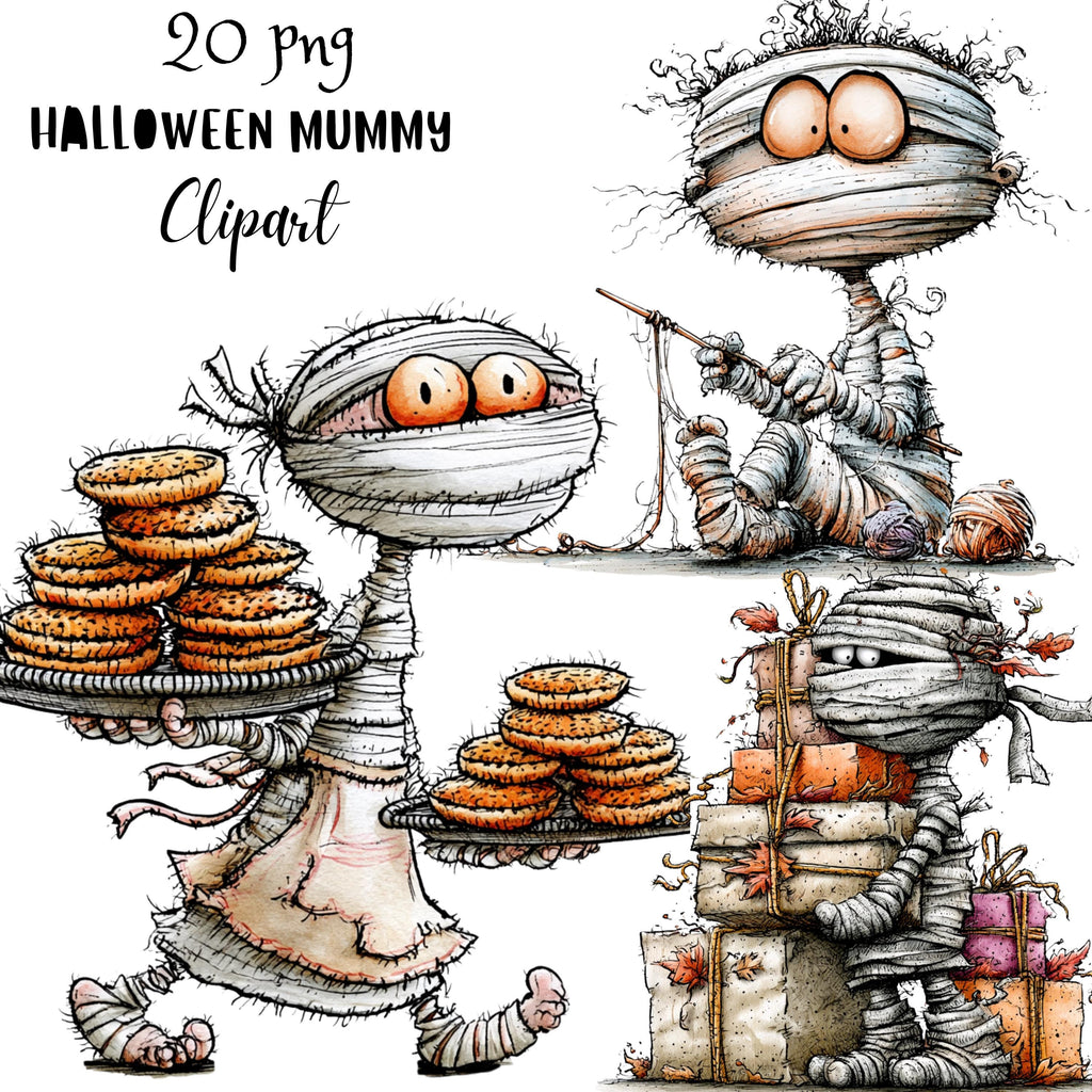 Halloween Mummy Quirky Clipart