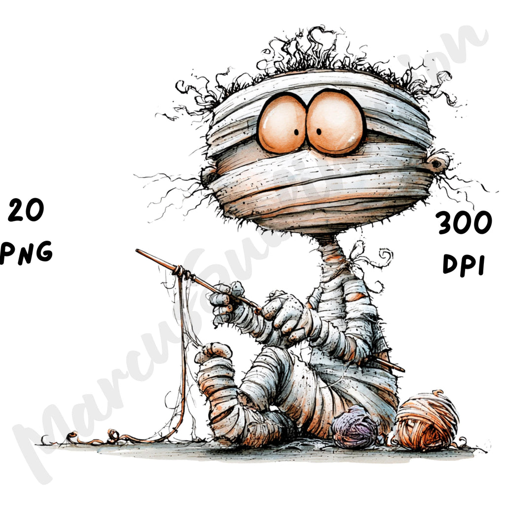 Halloween Mummy Quirky Clipart