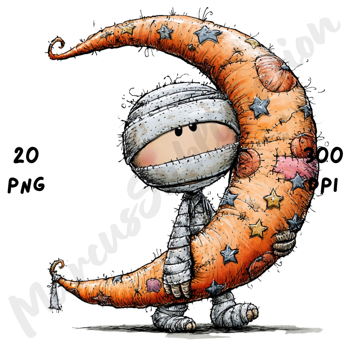 Halloween Mummy Quirky Clipart