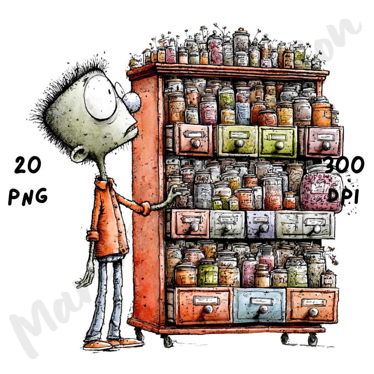 Halloween Zombie Quirky Clipart
