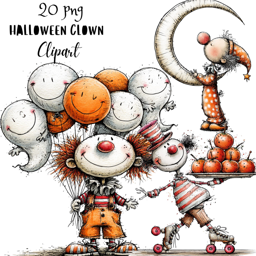 Halloween Clown Quirky Clipart