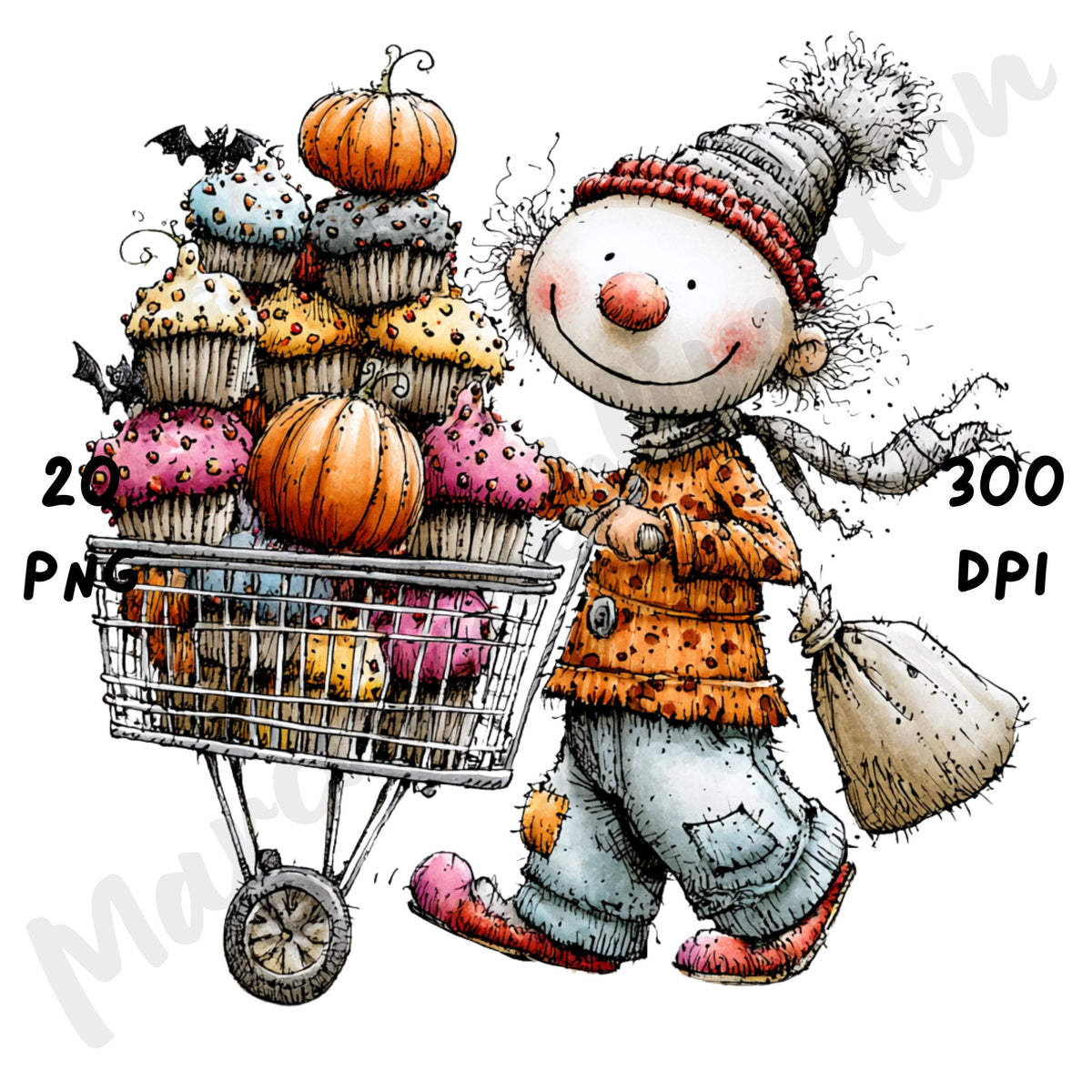 Halloween Clown Quirky Clipart