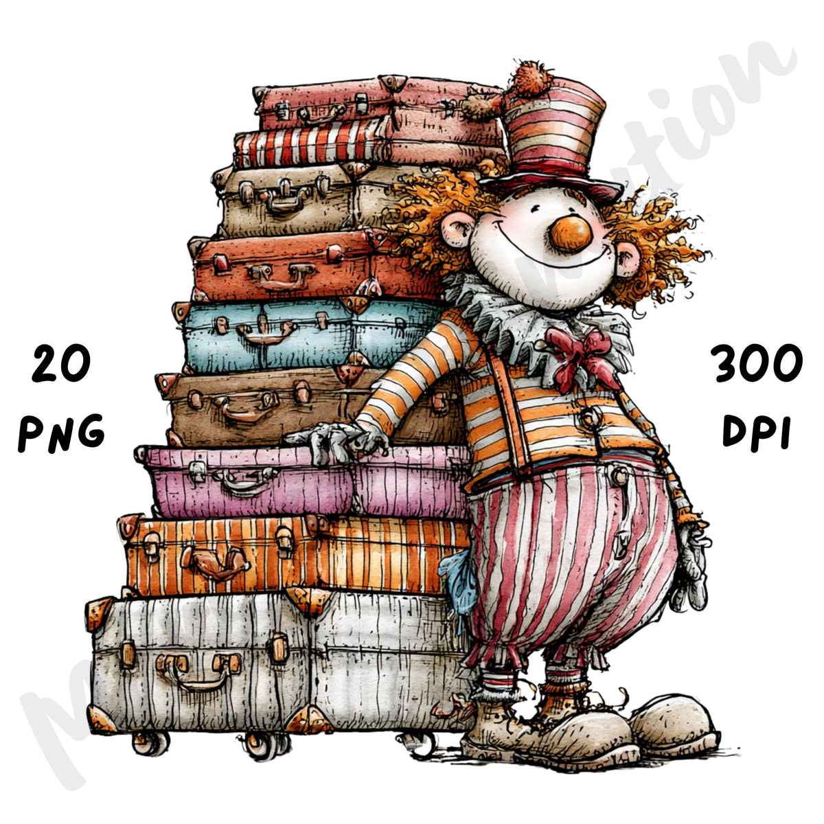 Halloween Clown Quirky Clipart