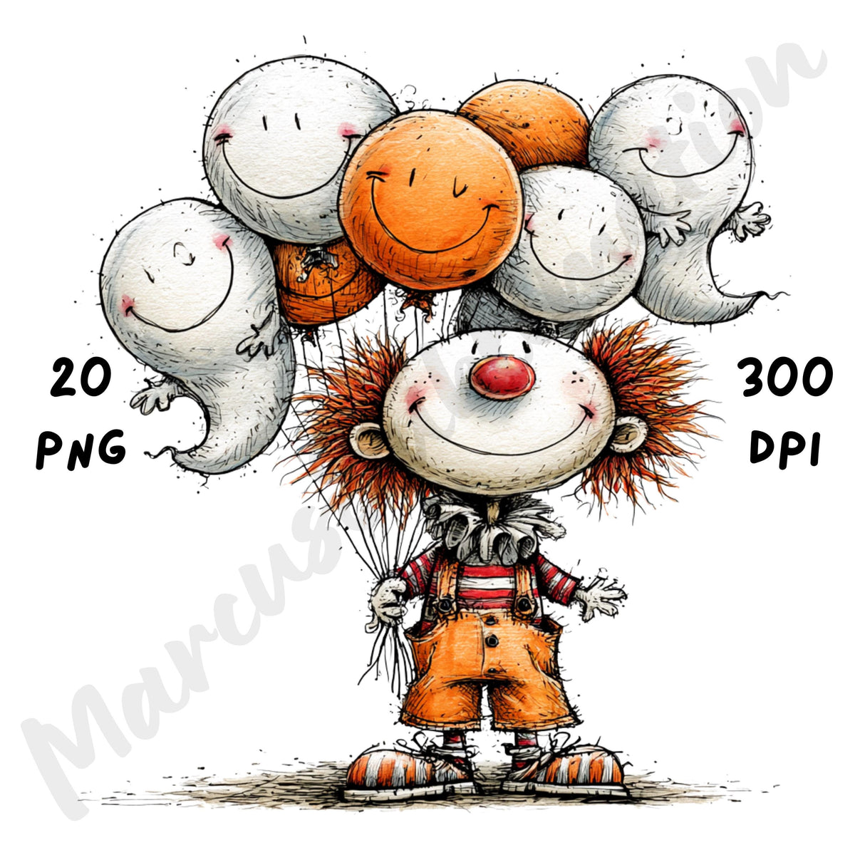 Halloween Clown Quirky Clipart