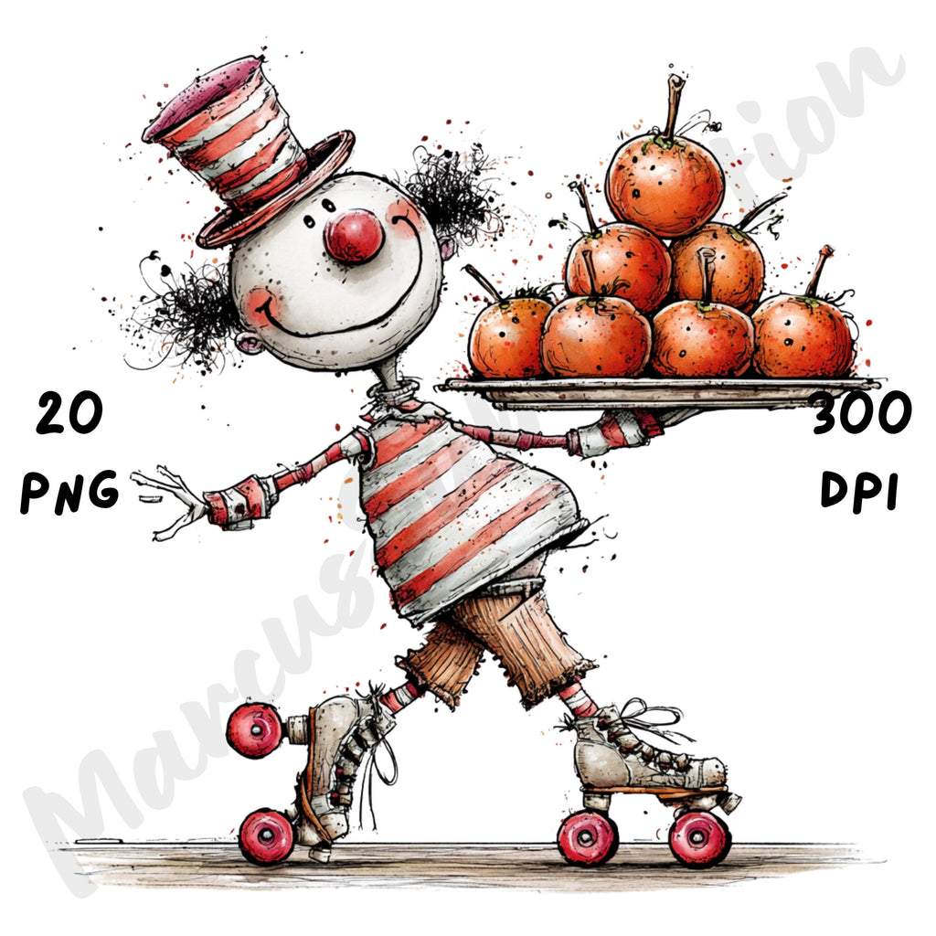 Halloween Clown Quirky Clipart
