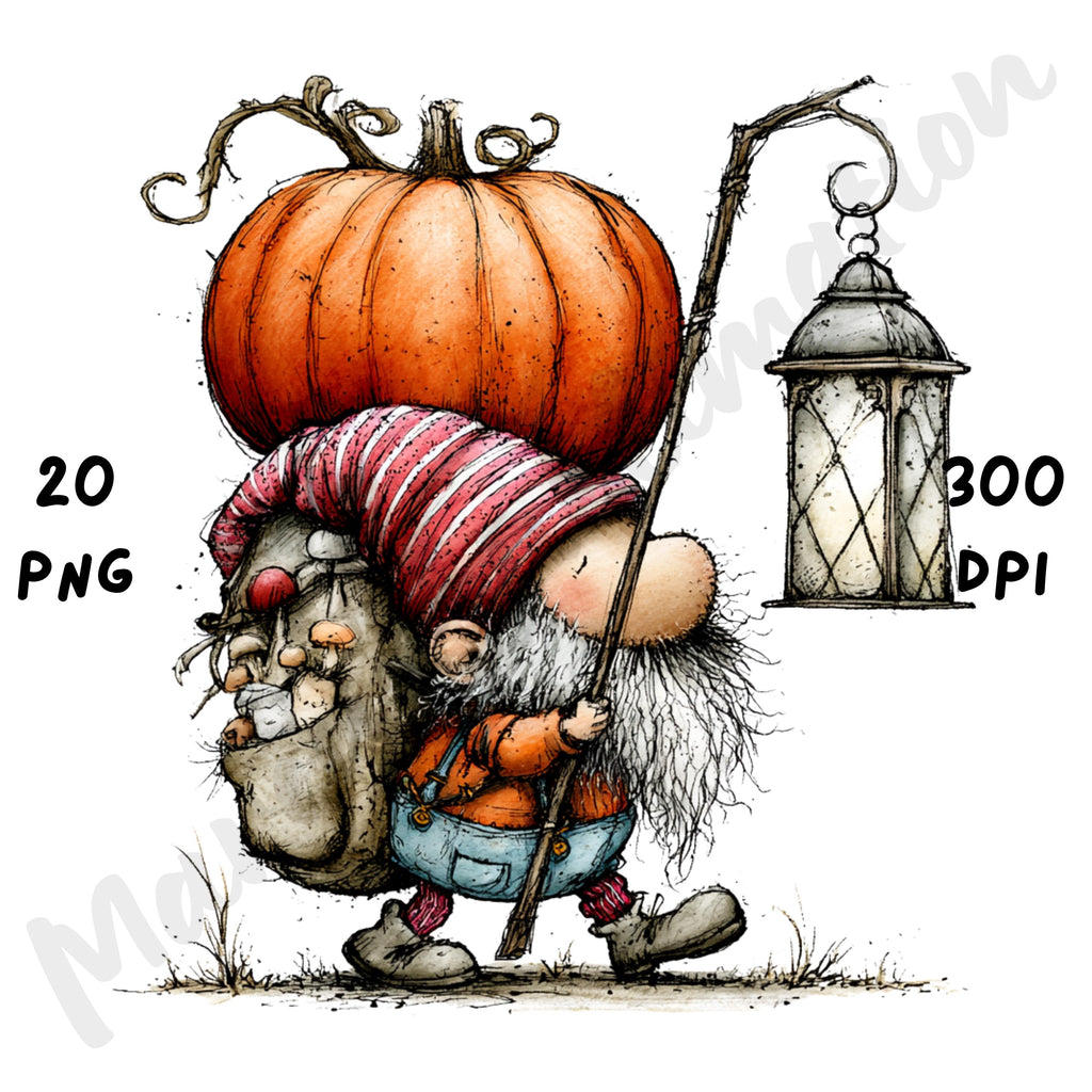 Halloween Gnome Quirky Clipart