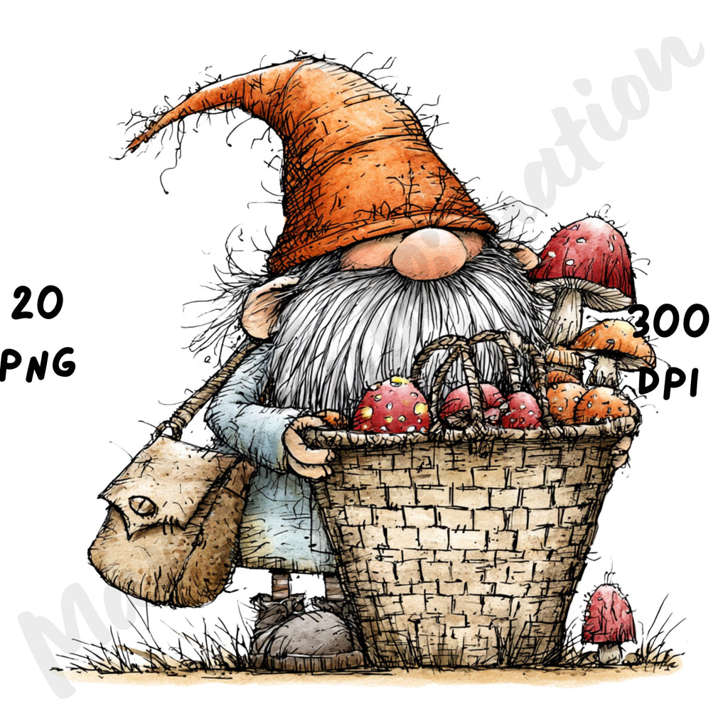 Halloween Gnome Quirky Clipart