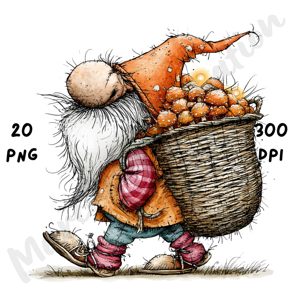 Halloween Gnome Quirky Clipart