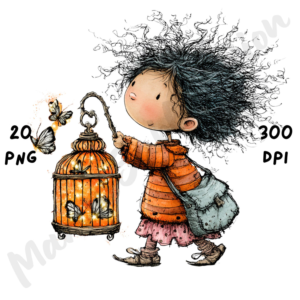 Halloween Girl Quirky Clipart