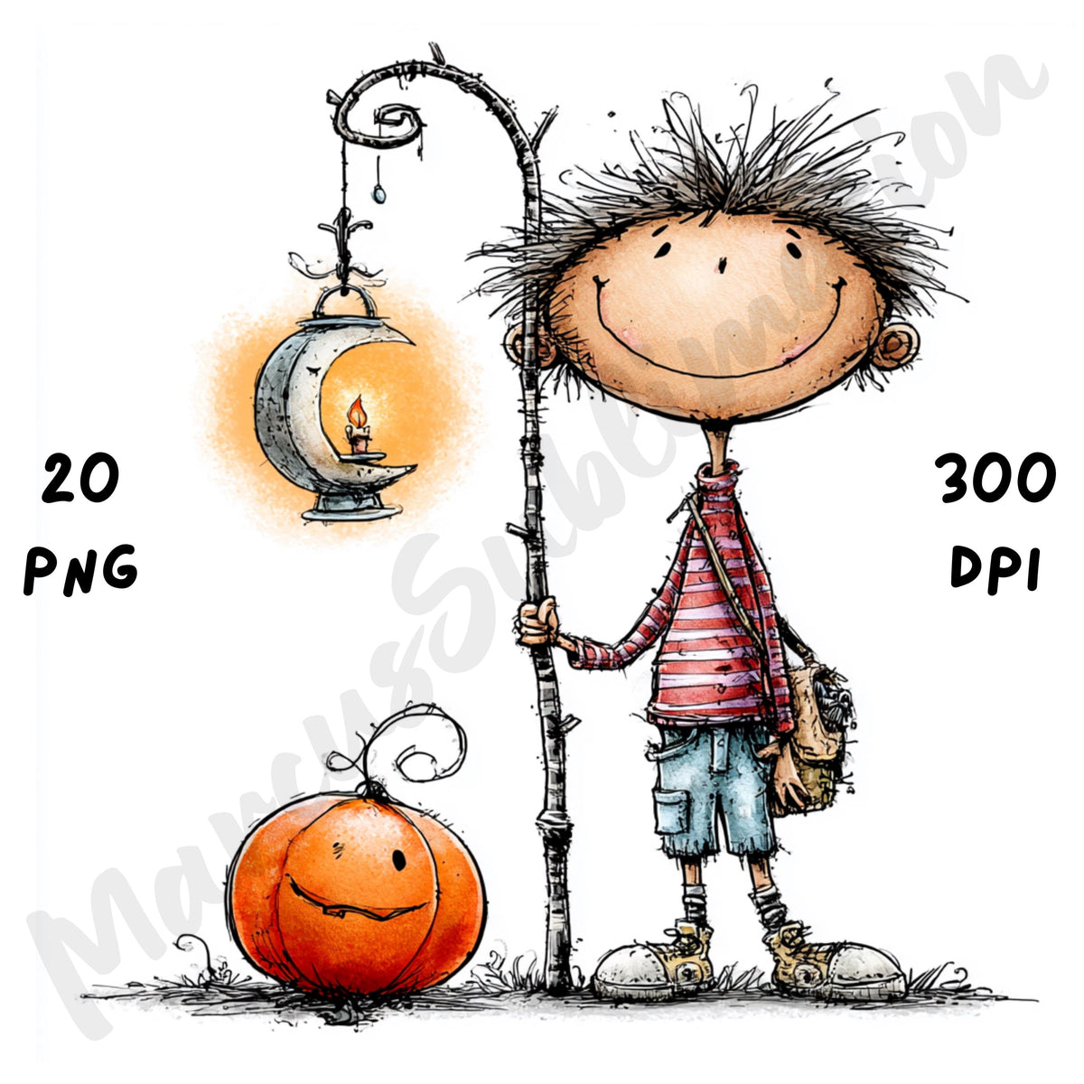 Halloween Boy Quirky Clipart