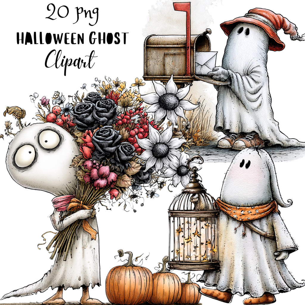 Halloween Ghost Quirky Clipart