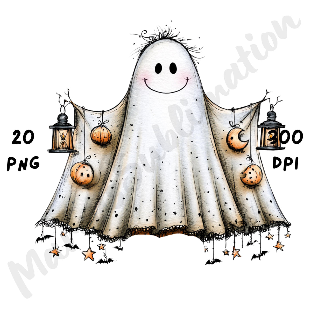 Halloween Ghost Quirky Clipart