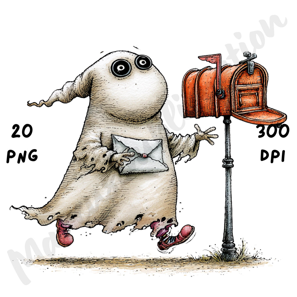 Halloween Ghost Quirky Clipart