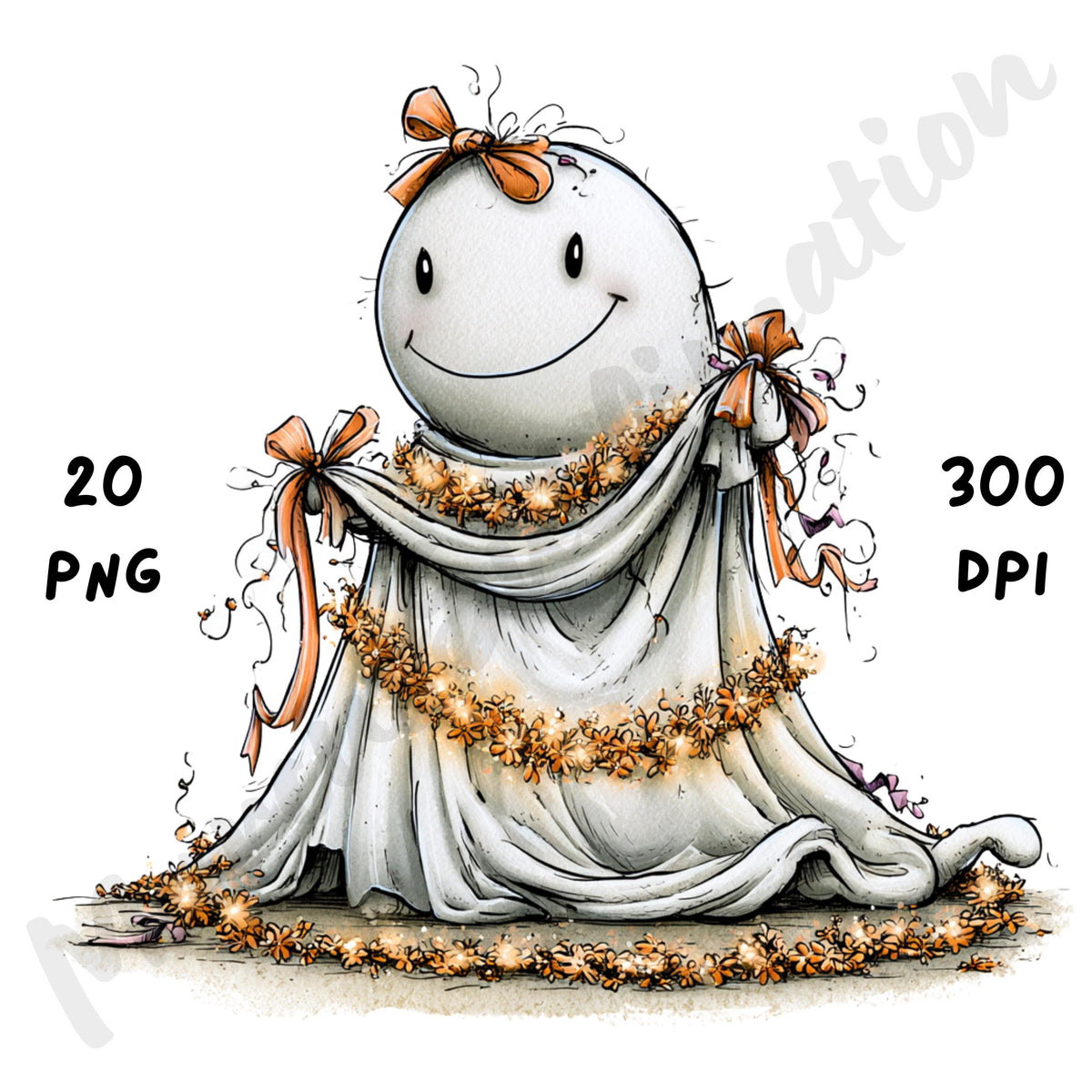 Halloween Ghost Quirky Clipart