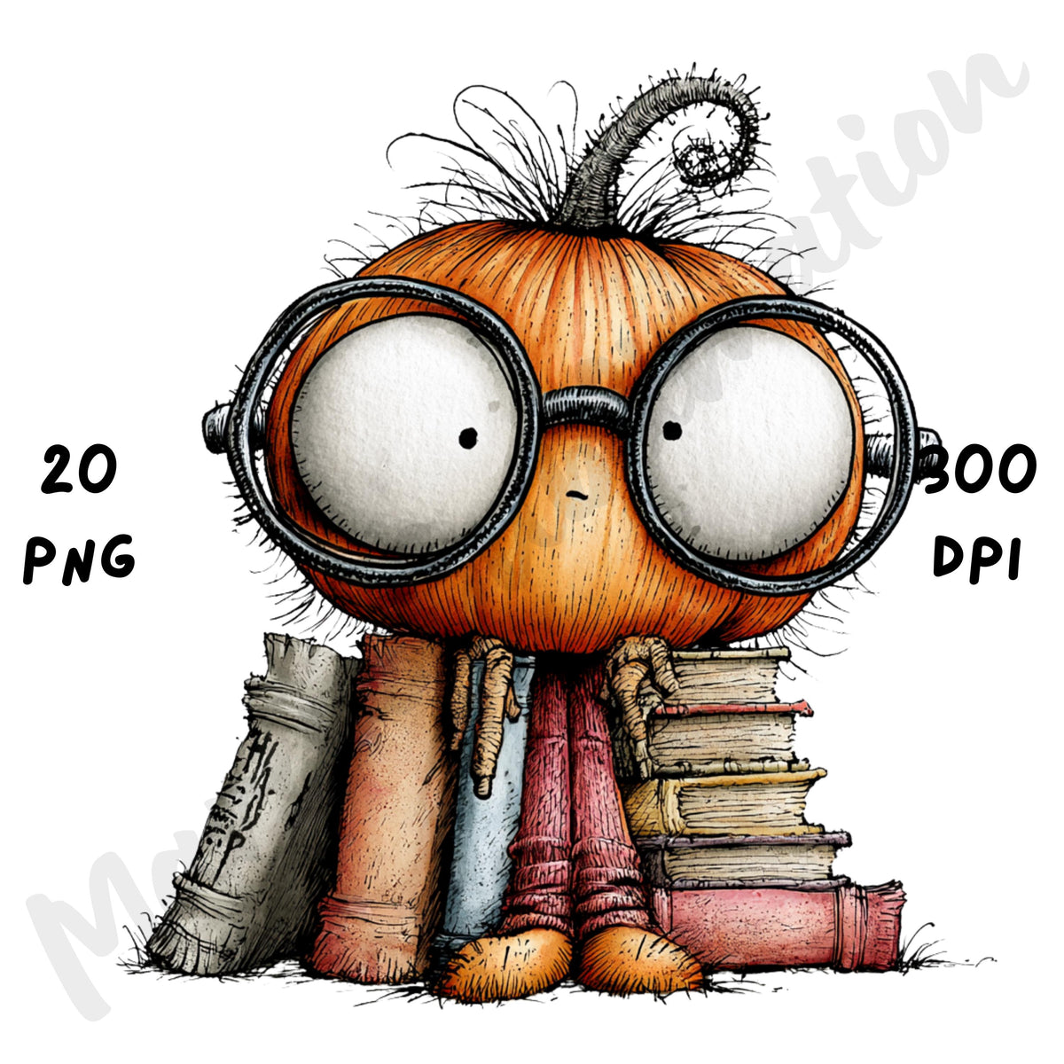 Halloween Pumpkin Quirky Clipart