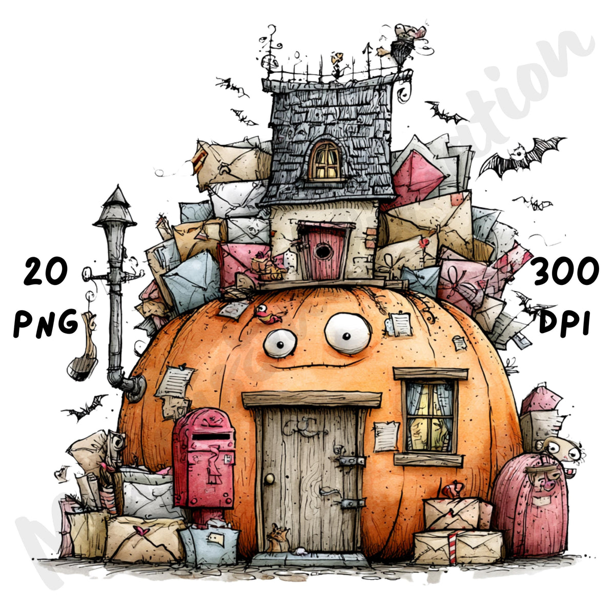 Halloween Pumpkin Quirky Clipart
