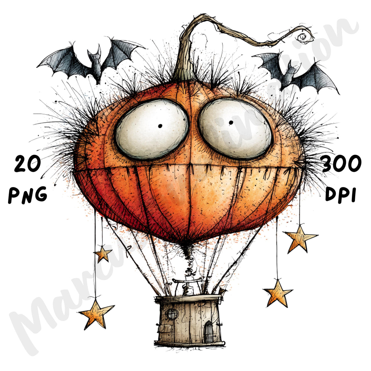 Halloween Pumpkin Quirky Clipart