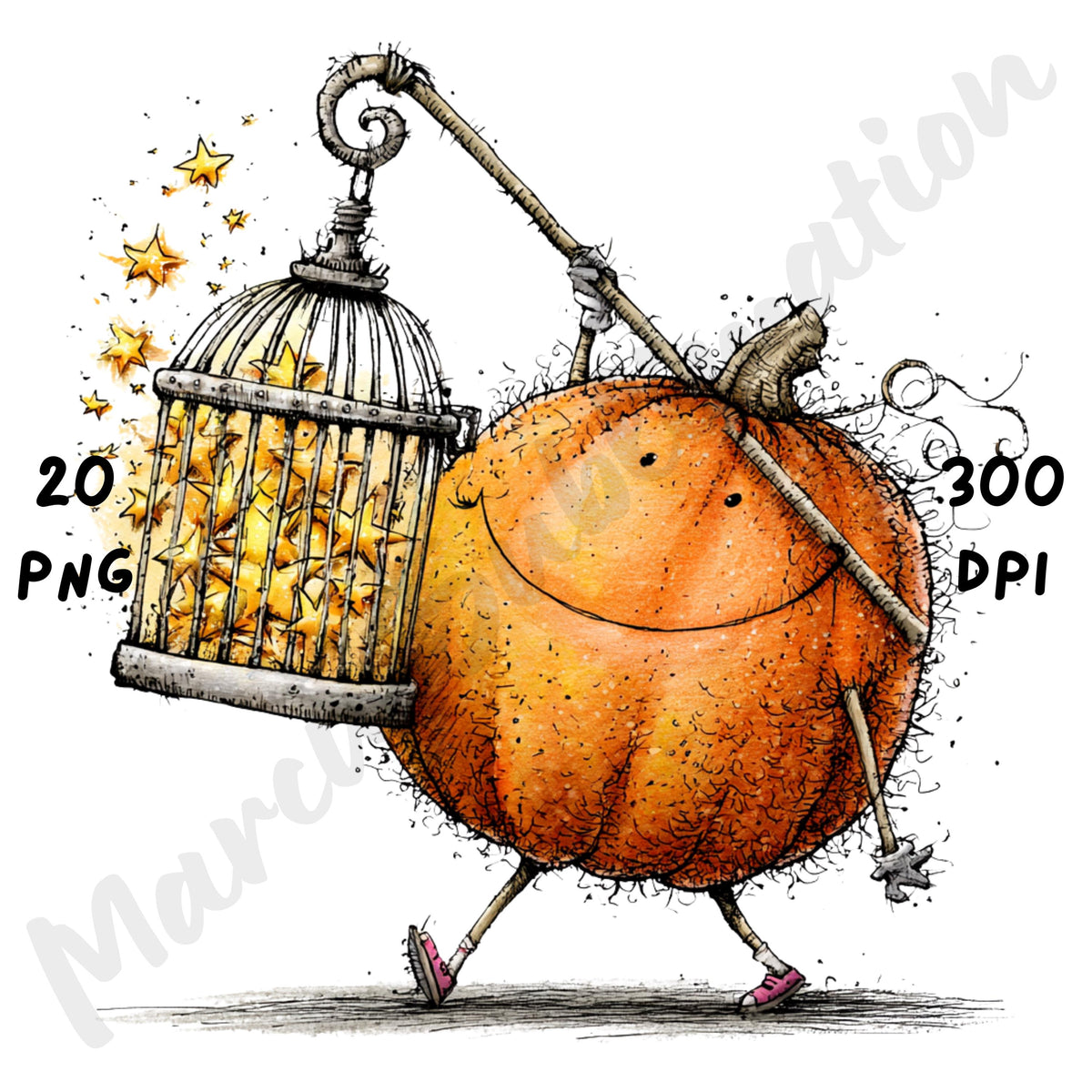 Halloween Pumpkin Quirky Clipart