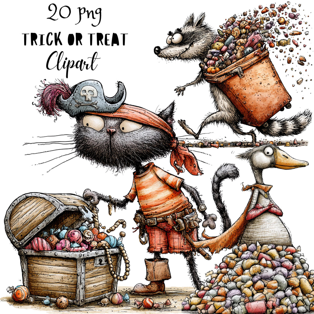 Trick or Treat Quirky Clipart Bundle