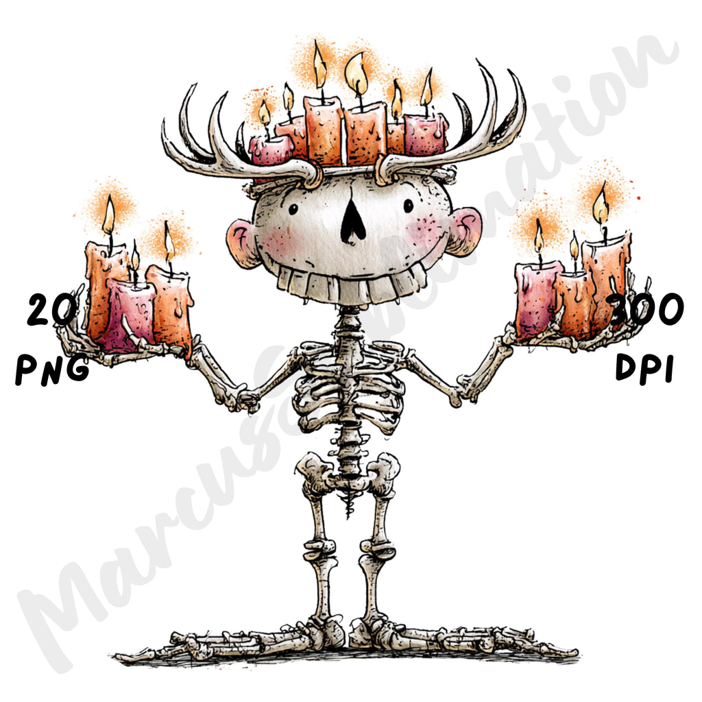 Halloween Skeleton Quirky Clipart
