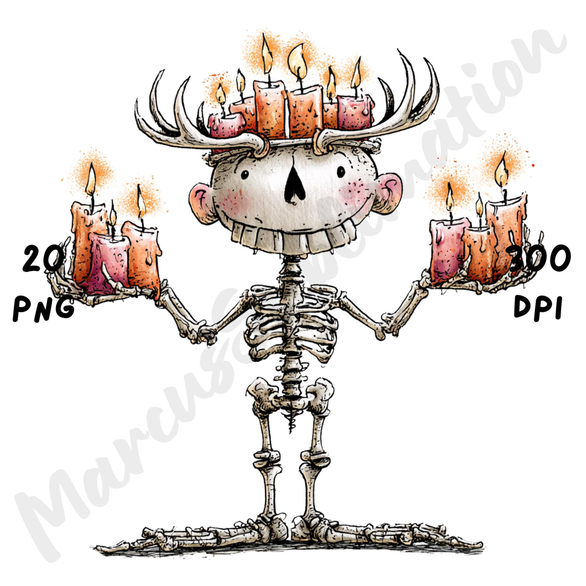 Halloween Skeleton Quirky Clipart
