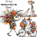 Halloween Skeleton Quirky Clipart