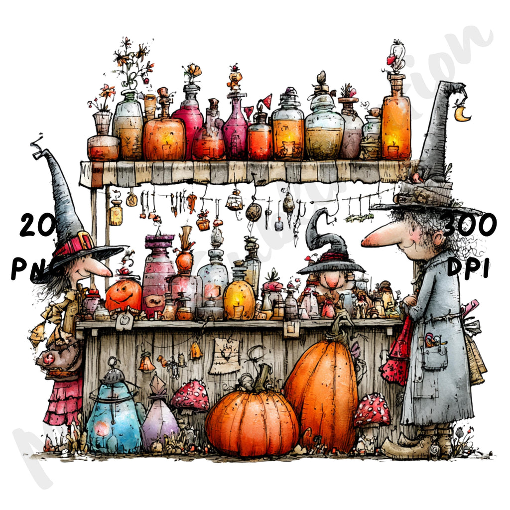Halloween Scenes Quirky Clipart