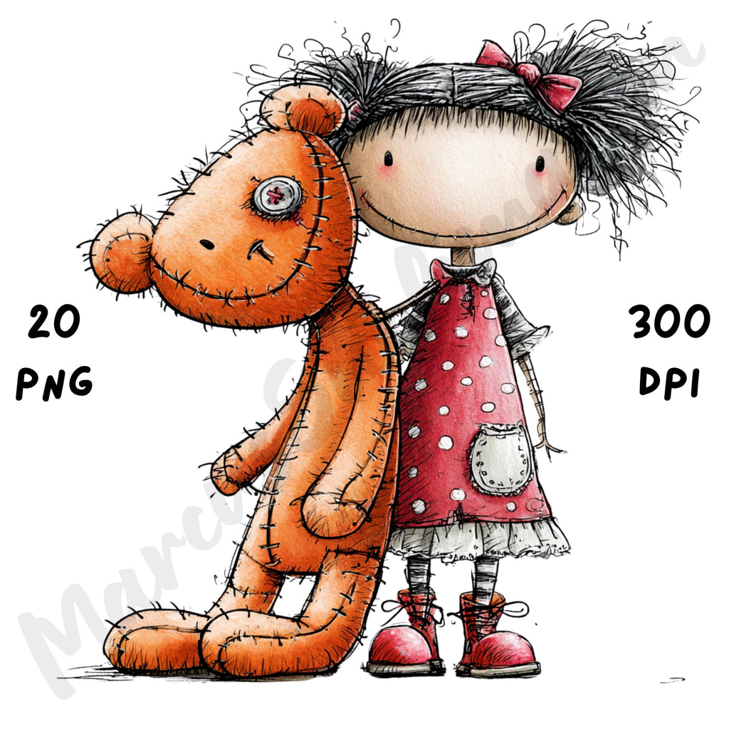 Halloween Creepy Doll Quirky Clipart