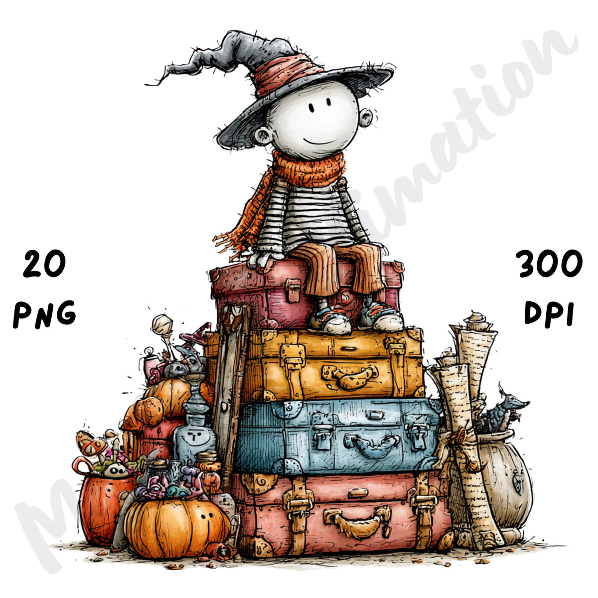 Halloween Creepy Doll Quirky Clipart