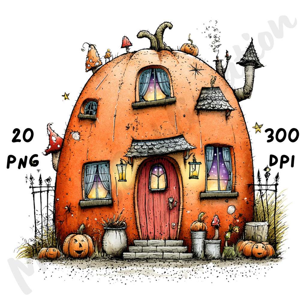 Halloween House Quirky Clipart