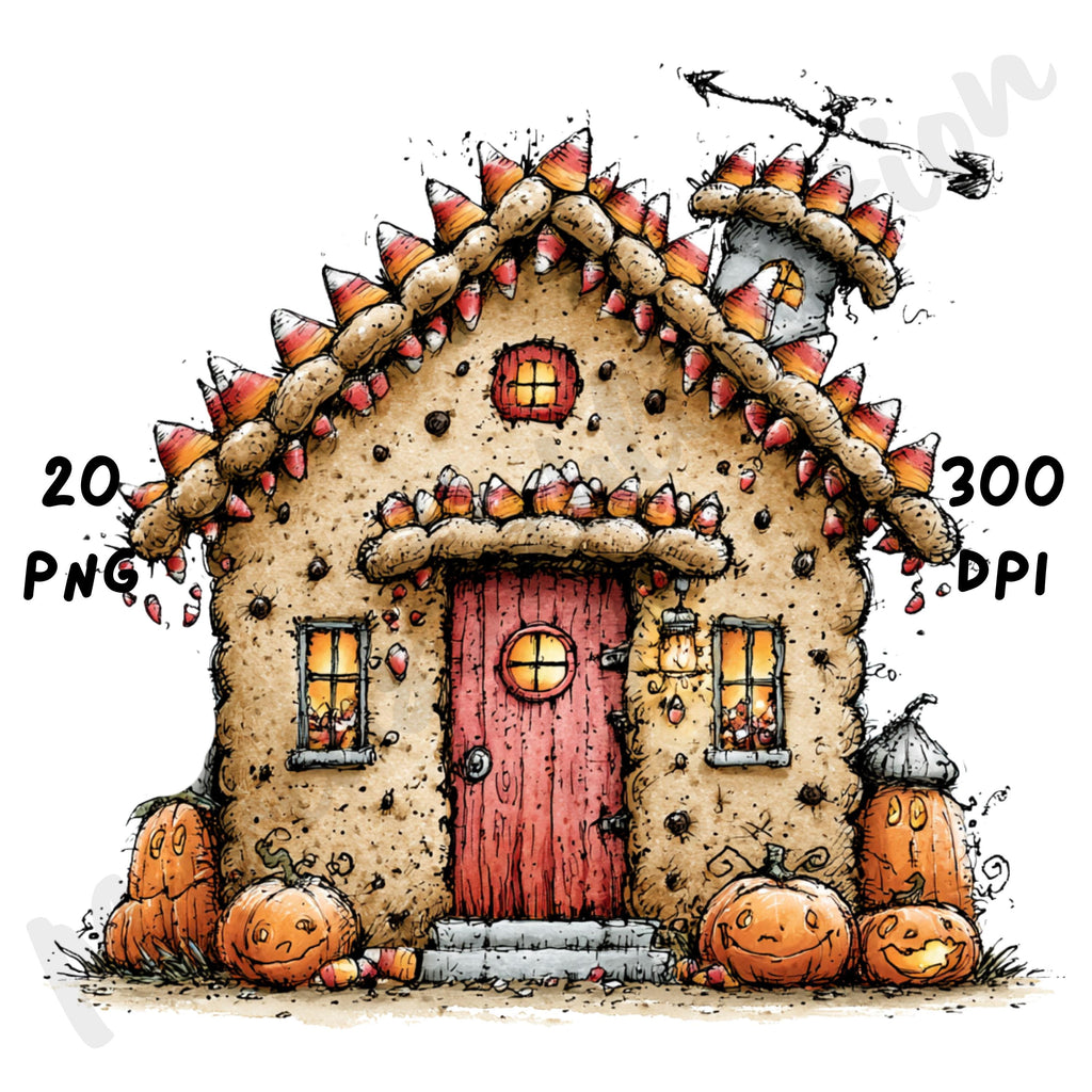 Halloween House Quirky Clipart