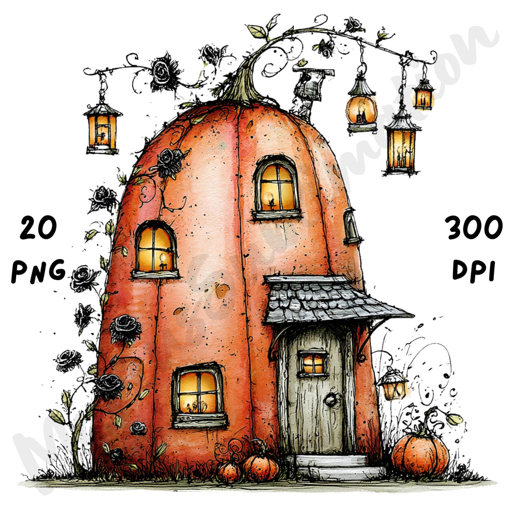 Halloween House Quirky Clipart