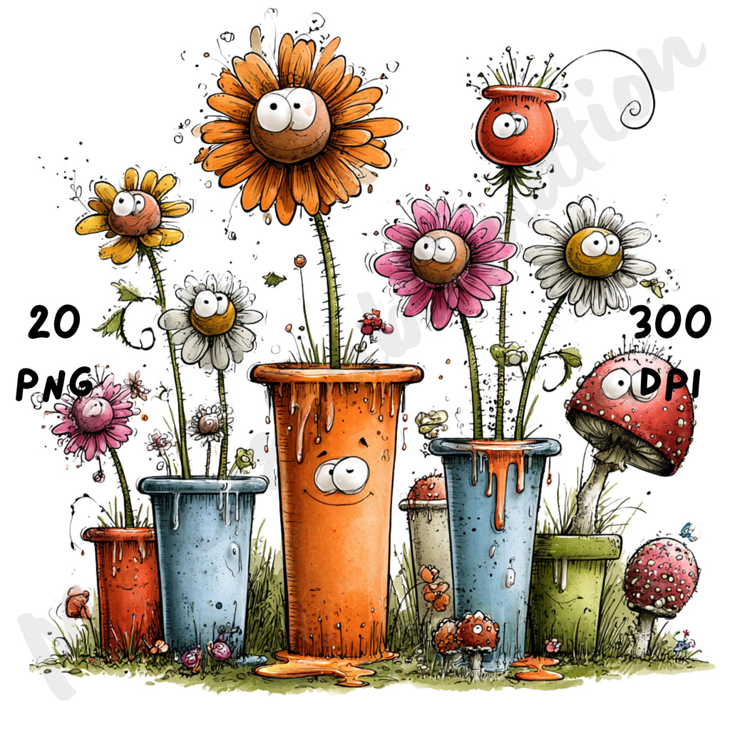 Halloween Garden Quirky Clipart