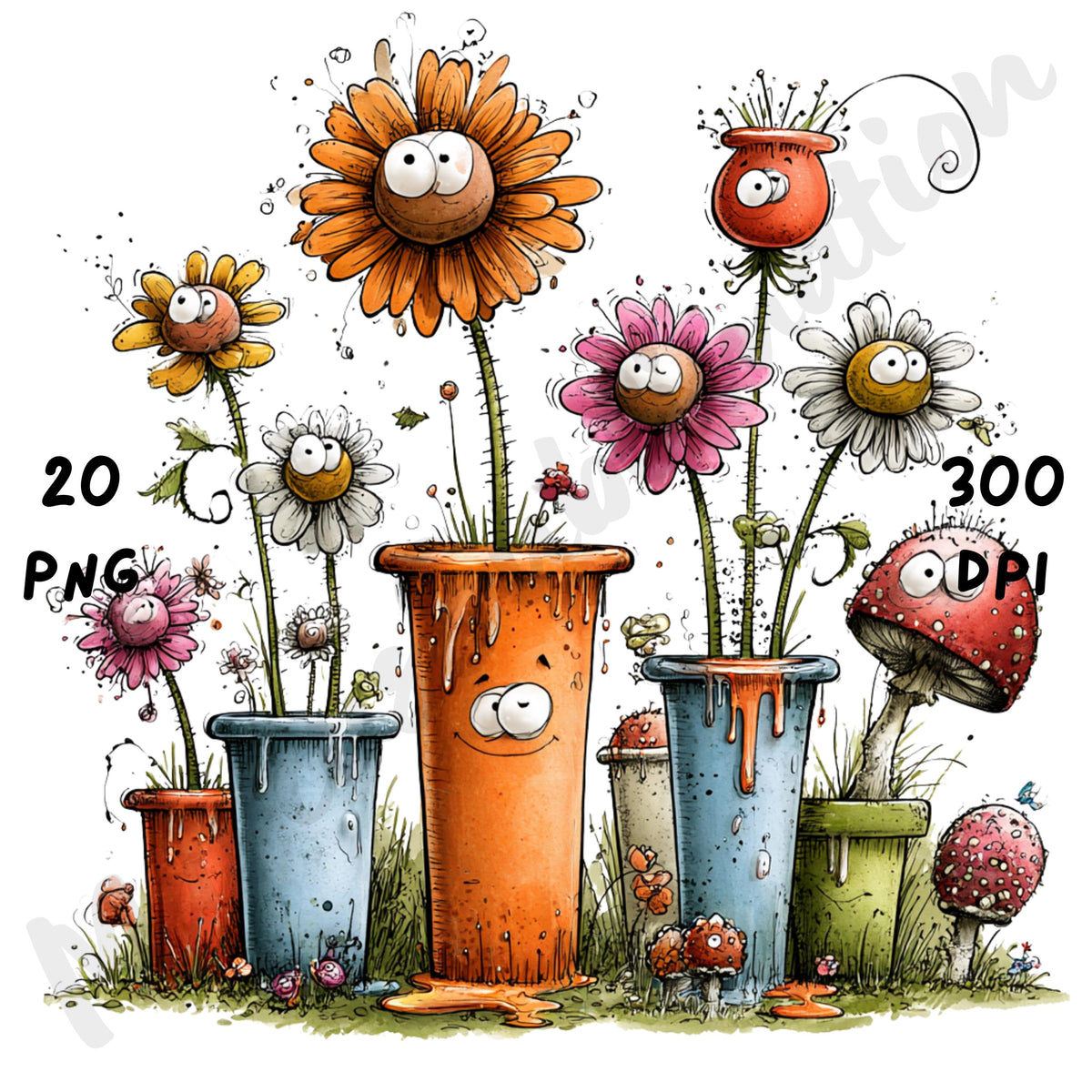 Halloween Garden Quirky Clipart