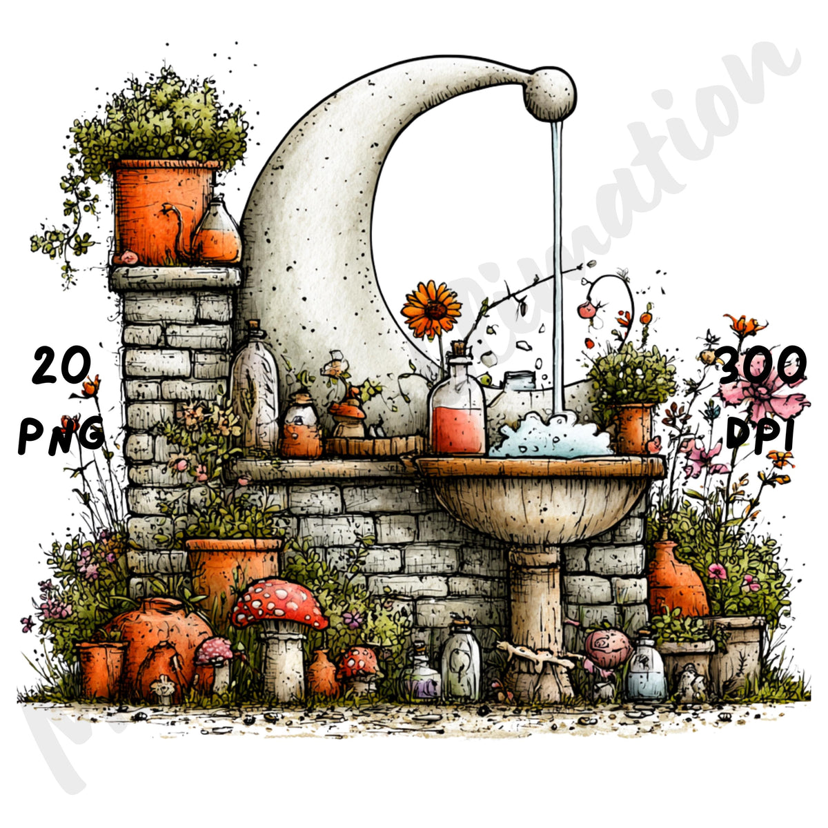 Halloween Garden Quirky Clipart