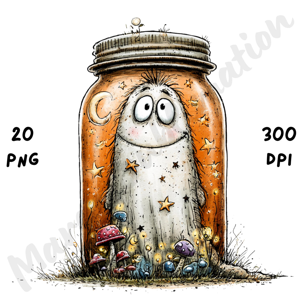 Halloween Jar Quirky Clipart