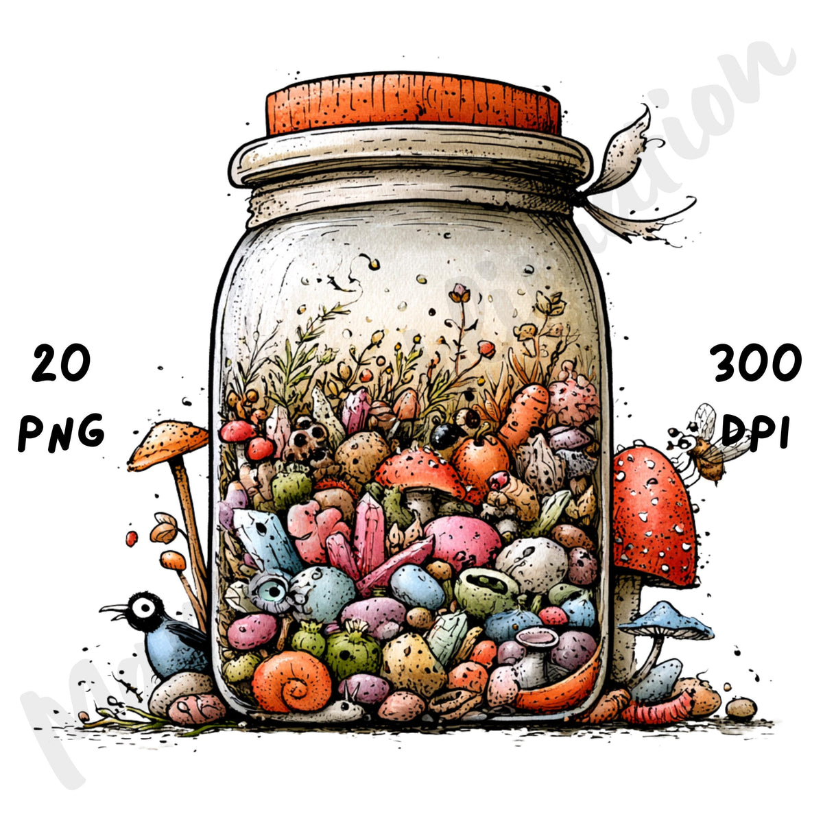 Halloween Jar Quirky Clipart
