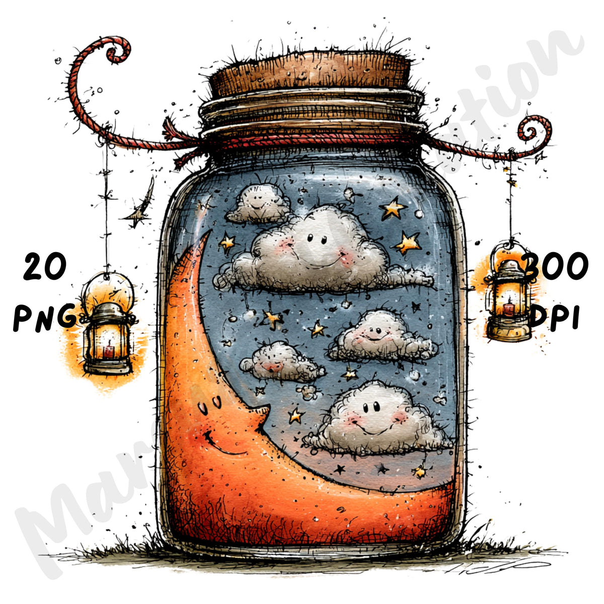 Halloween Jar Quirky Clipart