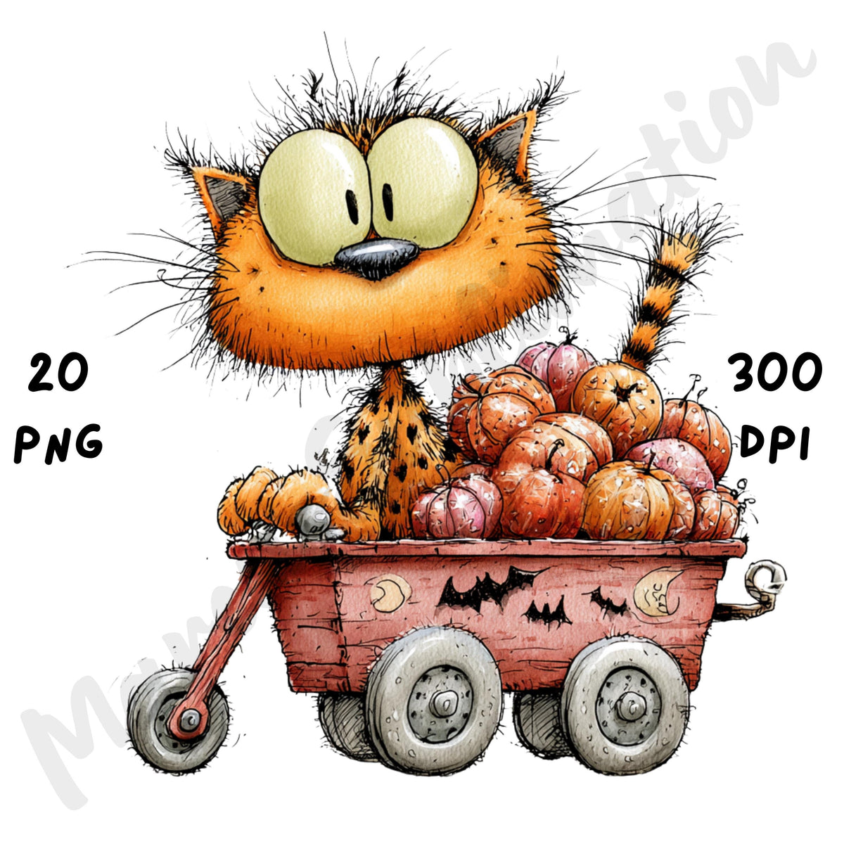 Halloween Cat Quirky Clipart