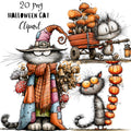Halloween Cat Quirky Clipart