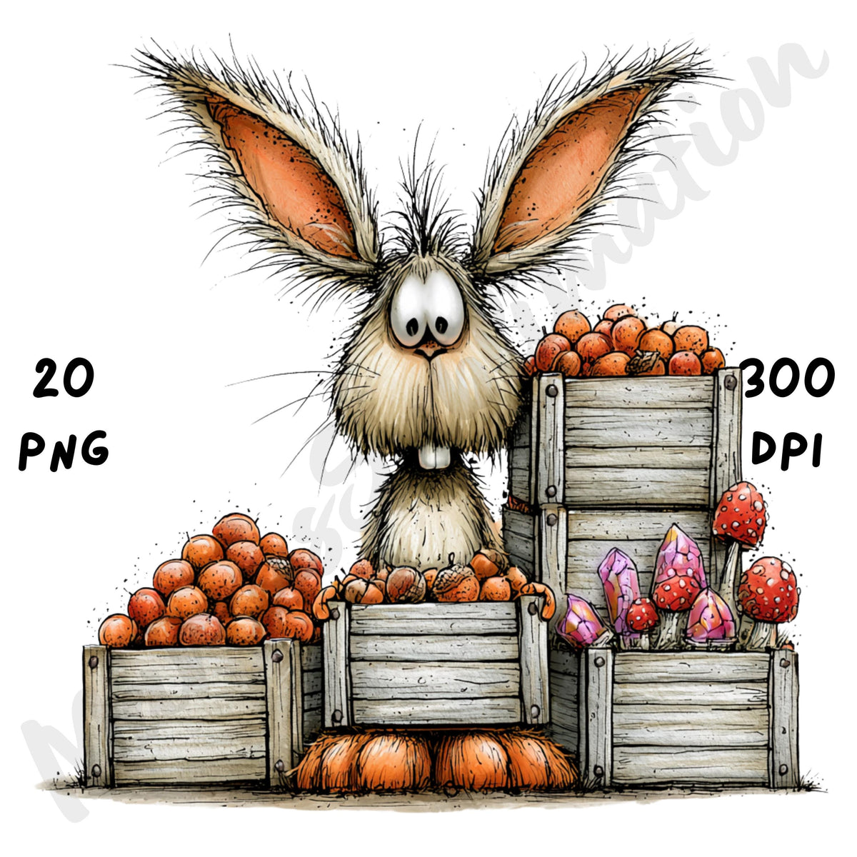 Halloween Bunny Quirky Clipart