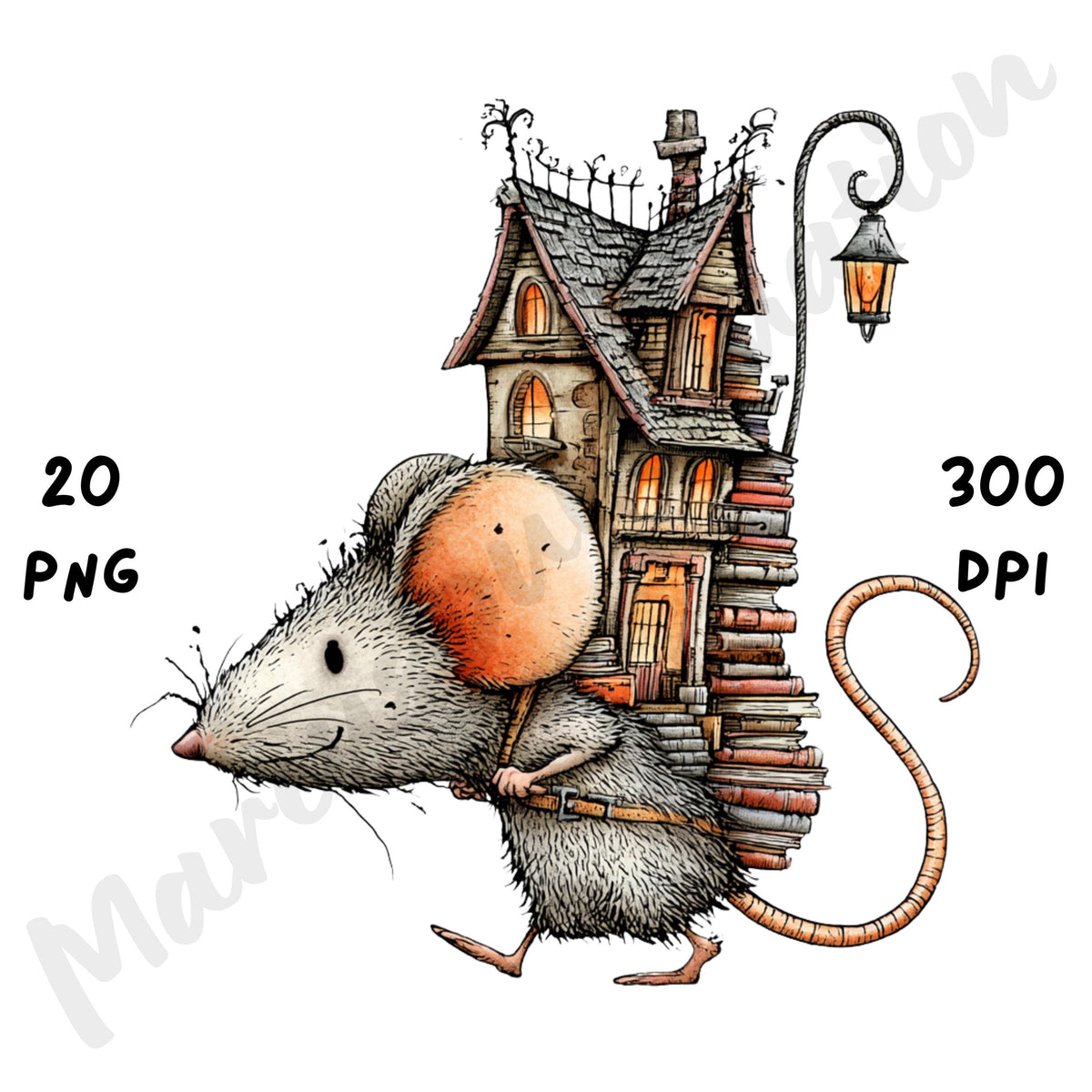Halloween Mouse Quirky Clipart